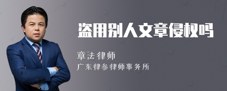 盗用别人文章侵权吗