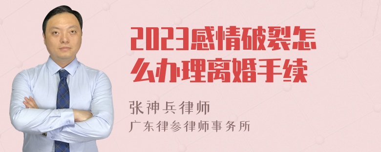 2023感情破裂怎么办理离婚手续