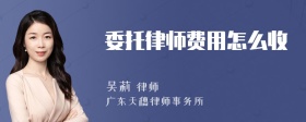 委托律师费用怎么收