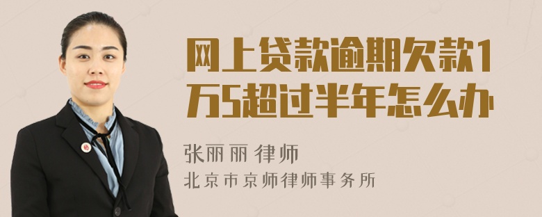 网上贷款逾期欠款1万5超过半年怎么办