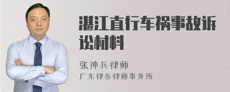 湛江直行车祸事故诉讼材料