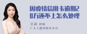 因疫情信用卡逾期20万还不上怎么处理