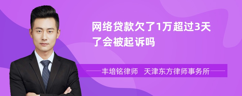 网络贷款欠了1万超过3天了会被起诉吗