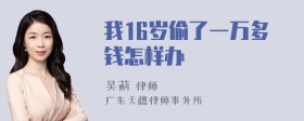 我16岁偷了一万多钱怎样办