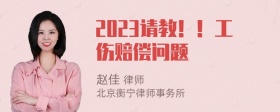 2023请教！！工伤赔偿问题