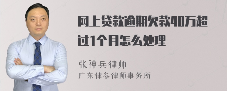 网上贷款逾期欠款40万超过1个月怎么处理