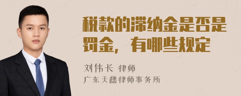 税款的滞纳金是否是罚金，有哪些规定