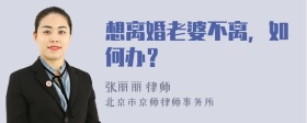 想离婚老婆不离，如何办？