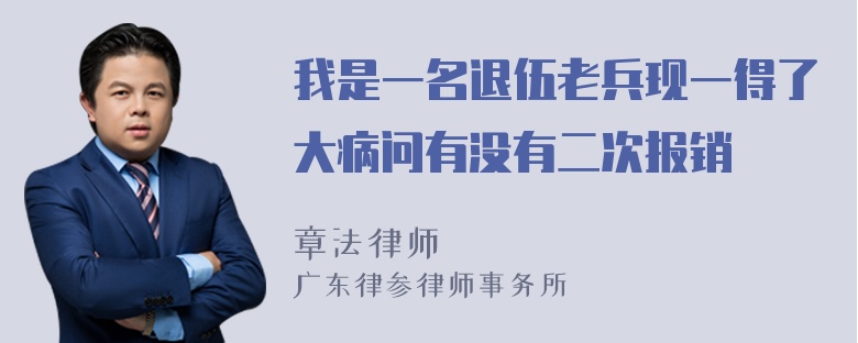 我是一名退伍老兵现一得了大病问有没有二次报销