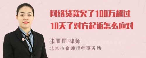 网络贷款欠了100万超过10天了对方起诉怎么应对