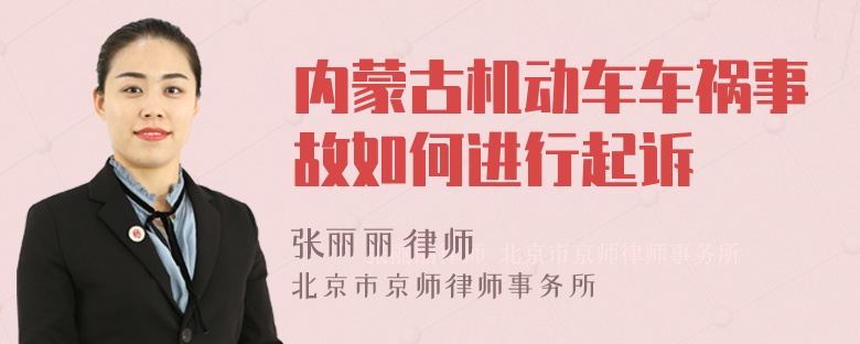 内蒙古机动车车祸事故如何进行起诉