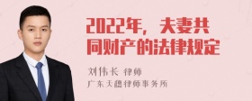 2022年，夫妻共同财产的法律规定