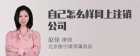 自己怎么样网上注销公司