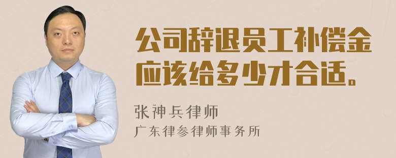 公司辞退员工补偿金应该给多少才合适。