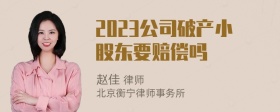 2023公司破产小股东要赔偿吗