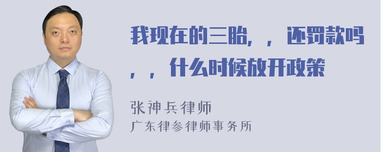 我现在的三胎，，还罚款吗，，什么时候放开政策