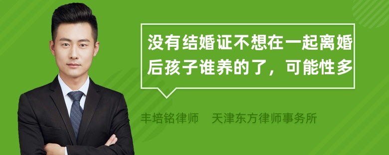 没有结婚证不想在一起离婚后孩子谁养的了，可能性多