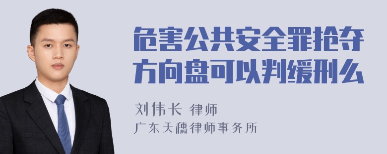 危害公共安全罪抢夺方向盘可以判缓刑么