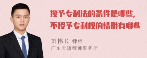 授予专利法的条件是哪些，不授予专利权的情形有哪些