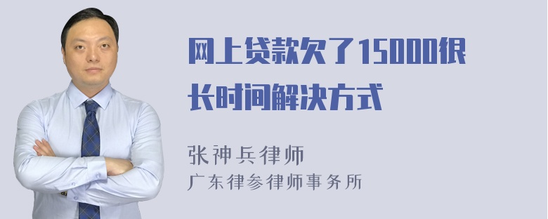 网上贷款欠了15000很长时间解决方式