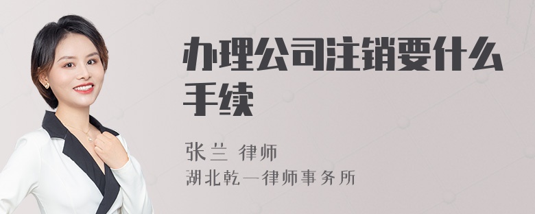 办理公司注销要什么手续