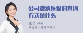 公司缴纳医保的查询方式是什么