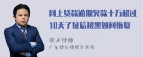 网上贷款逾期欠款十万超过10天了征信被黑如何恢复