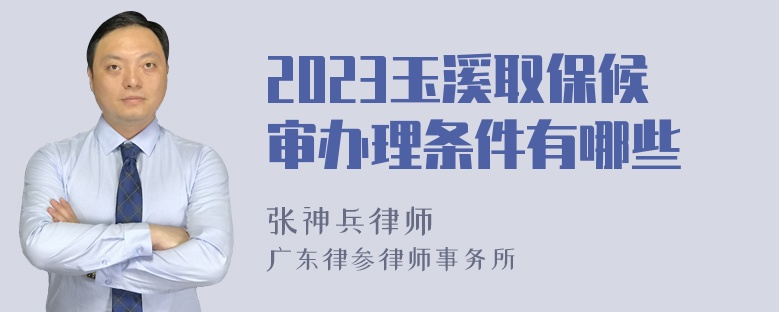 2023玉溪取保候审办理条件有哪些