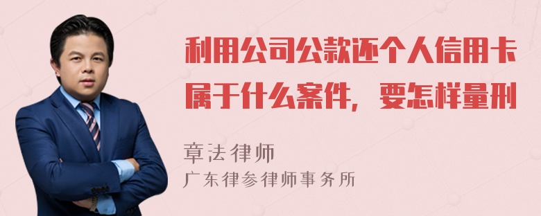 利用公司公款还个人信用卡属于什么案件，要怎样量刑