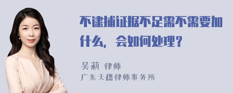 不逮捕证据不足需不需要加什么，会如何处理？