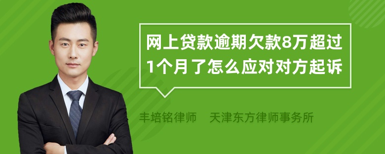 网上贷款逾期欠款8万超过1个月了怎么应对对方起诉