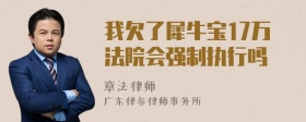 我欠了犀牛宝17万法院会强制执行吗