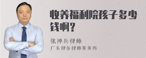 收养福利院孩子多少钱啊？