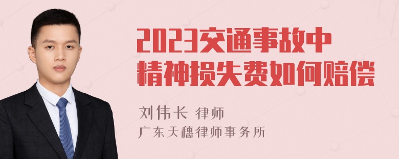 2023交通事故中精神损失费如何赔偿