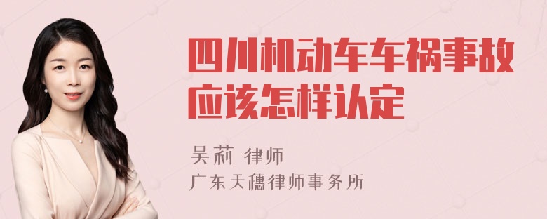 四川机动车车祸事故应该怎样认定
