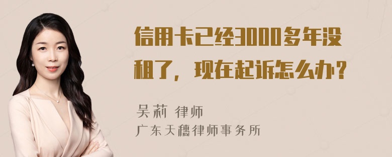 信用卡已经3000多年没租了，现在起诉怎么办？