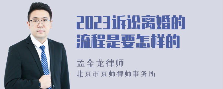 2023诉讼离婚的流程是要怎样的