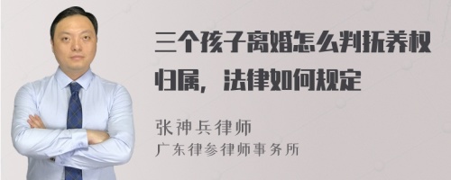 三个孩子离婚怎么判抚养权归属，法律如何规定