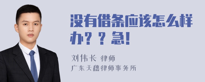 没有借条应该怎么样办？？急！