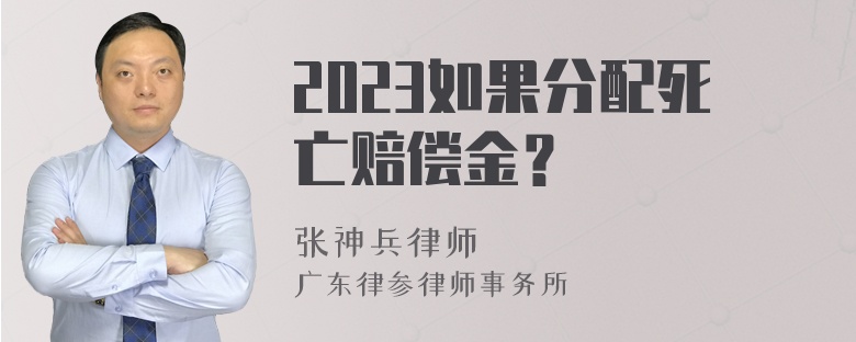 2023如果分配死亡赔偿金？