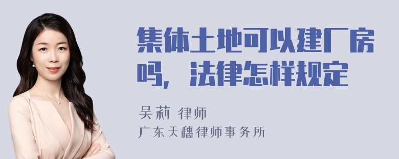 集体土地可以建厂房吗，法律怎样规定