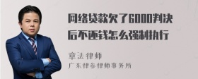 网络贷款欠了6000判决后不还钱怎么强制执行