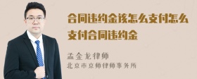 合同违约金该怎么支付怎么支付合同违约金