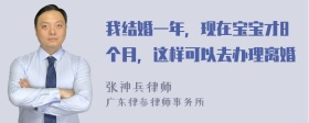 我结婚一年，现在宝宝才8个月，这样可以去办理离婚