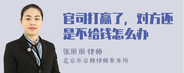 官司打赢了，对方还是不给钱怎么办