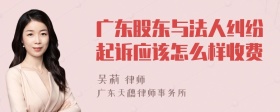 广东股东与法人纠纷起诉应该怎么样收费