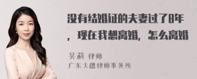 没有结婚证的夫妻过了8年，现在我想离婚，怎么离婚