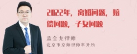 2022年，离婚问题，赔偿问题，子女问题