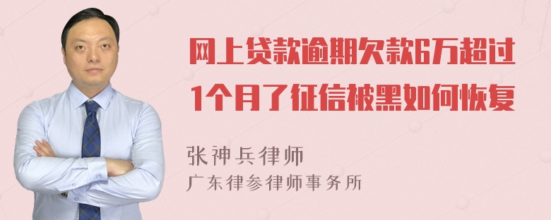 网上贷款逾期欠款6万超过1个月了征信被黑如何恢复