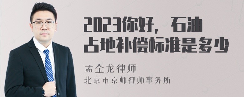 2023你好，石油占地补偿标准是多少